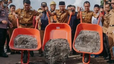 Tancap Gas!! Gubernur Lampung Groundbreaking Pembangunan Jalan di Lampung Utara