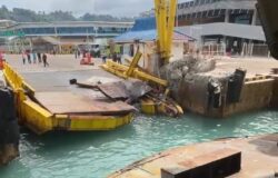 Kapal Portlink III Tabrak Dermaga Eksekutif di Pelabuhan Merak