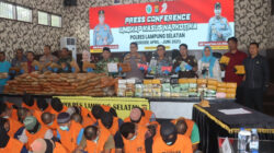 Ungkap 24 Kasus Narkoba, Polres Lamsel Amankan Ratusan Kilogram Sabu dan Ganja