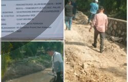Proyek Pembangunan Jalan Senilai Rp12,6 M di Palas Diduga Dikerjakan Asal-asalan