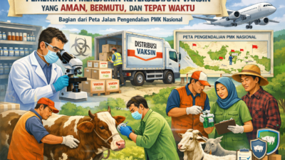 Vaksinasi Biosekuriti Kendalikan PMK di Lampung Timur